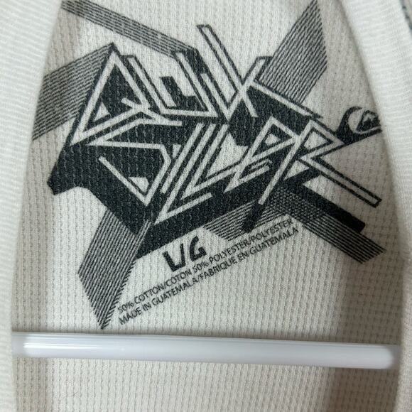 Quicksilver Y2K White Graphic Thermal size L - Picture 3 of 9